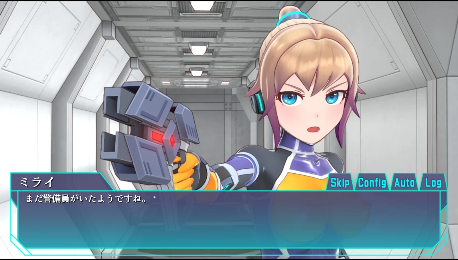 特務少女未來 Remastered 中未来在基地走廊观察前方的缩略图